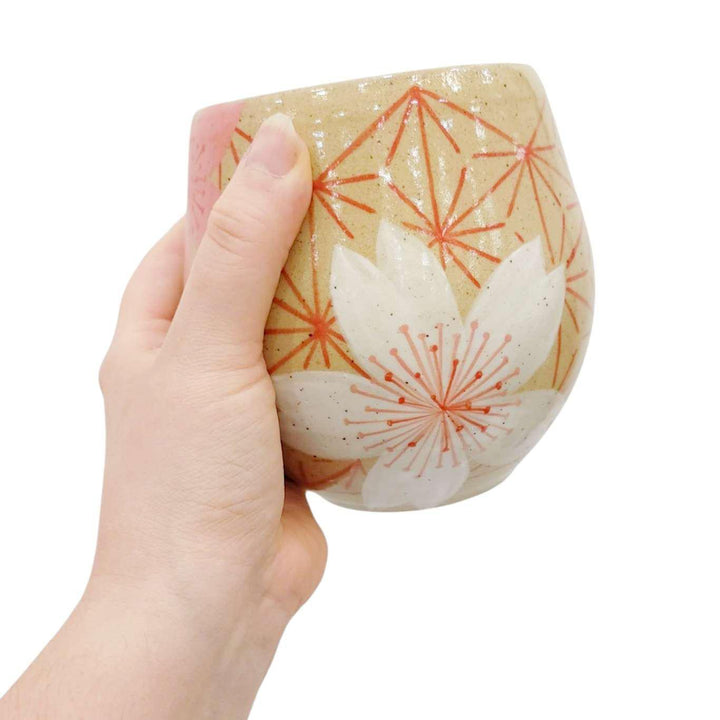 Vase - Sakura and Asanoha (OOAK) by Jennifer Fujimoto