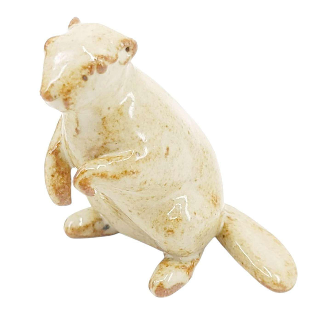 Collectible - Tea Pet Figurine (Off-White Beaver) by Mist Ceramics
