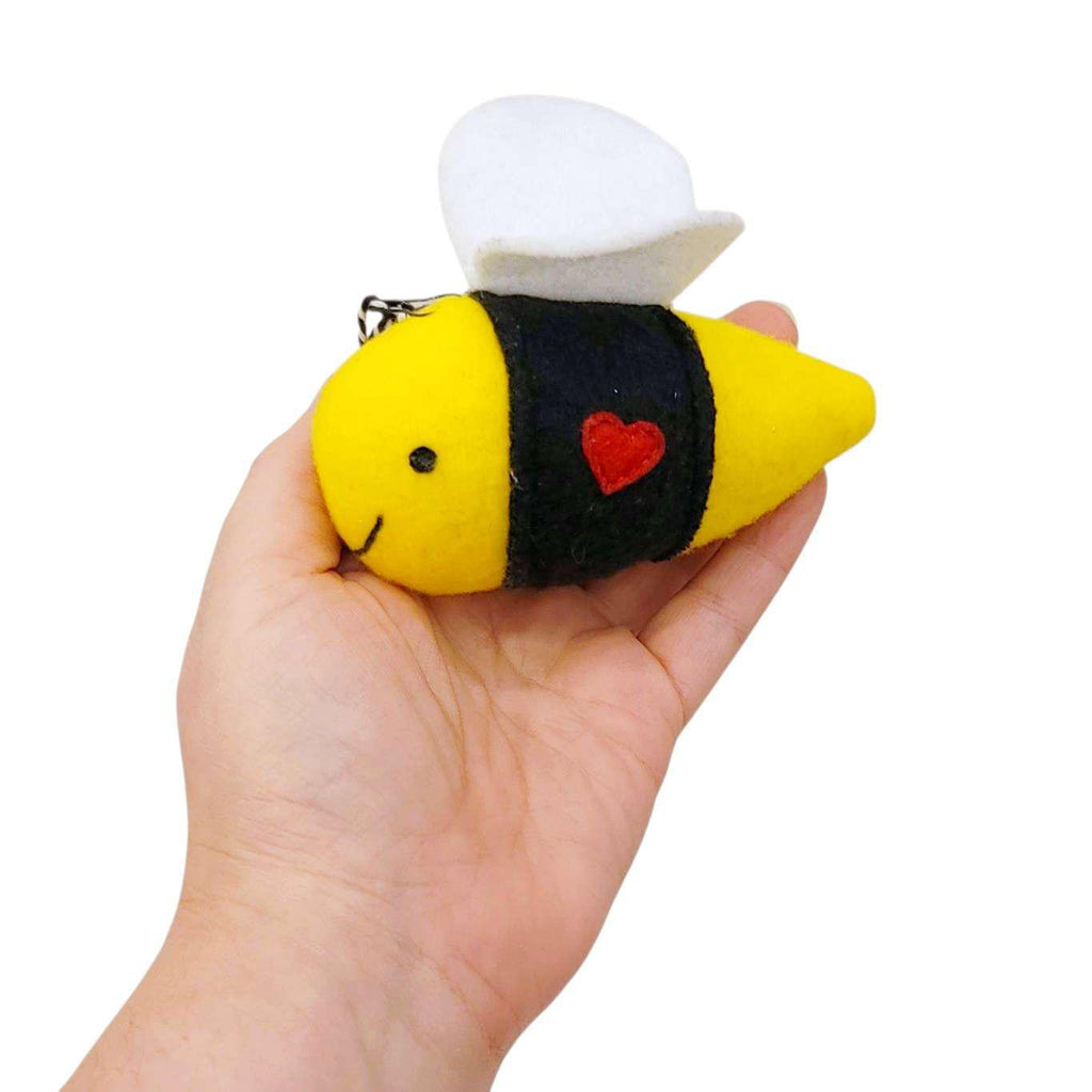 Ornament - Mini Plush (Bee) by Happy Groundhog Studios