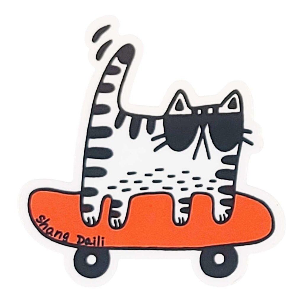 Sticker - Skateboard Cat by Shang Daili