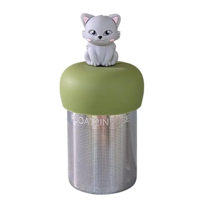 Tea Infuser - Grey Cat (Green Base) by Float2Infuse