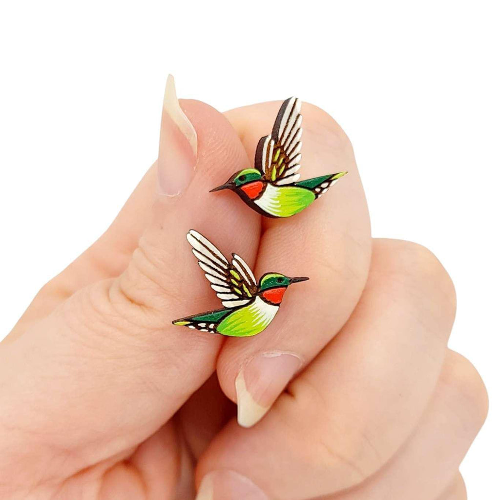 Earrings - Hummingbird (Studs) by Fresh Cuttery