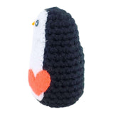 Plush Toy - Small Penguin (Black with Coral Heart) by Moyo Workshop, image 3 of 6