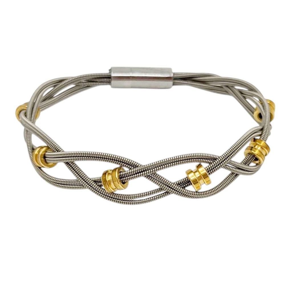 Bracelet - Bass with Bass Ball Ends (Silver/Brass)(M or L) by High Strung Studios