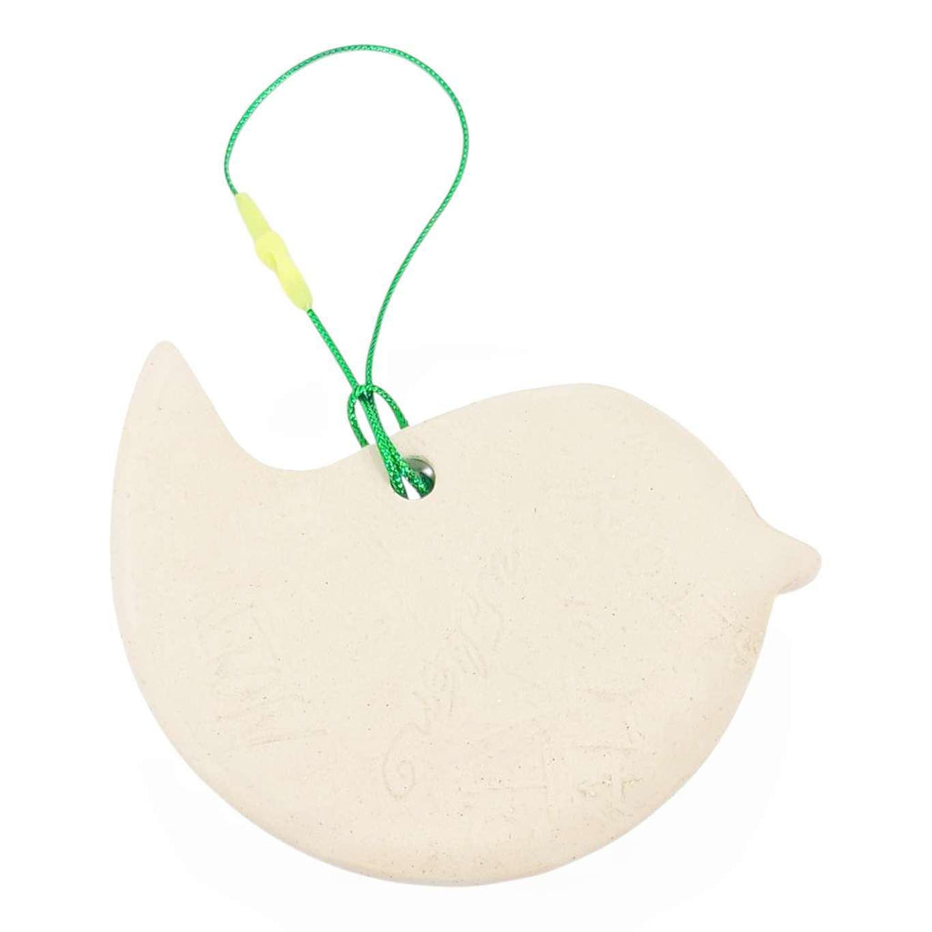 Ornament -  Pressed Flower Chickadee Clay Ornament by Walton Clay Studio