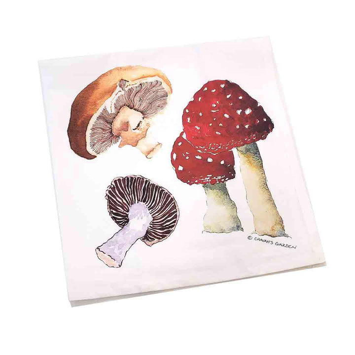 Tea Towel - Mushrooms by Chavah's Garden