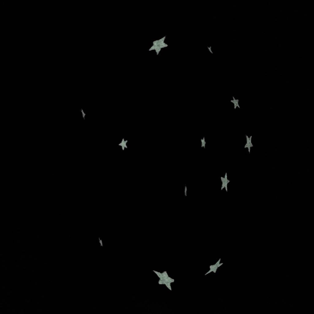 Gift Wrap - 20 in - Stars Planets on Black (Glow in the Dark) Furoshiki by imakecutestuff