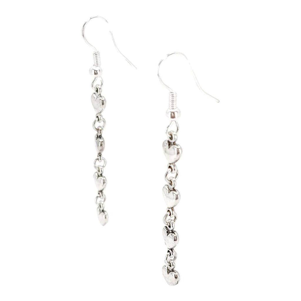 Earrings - Quad Silver Heart Dangles by Tiny Aloha