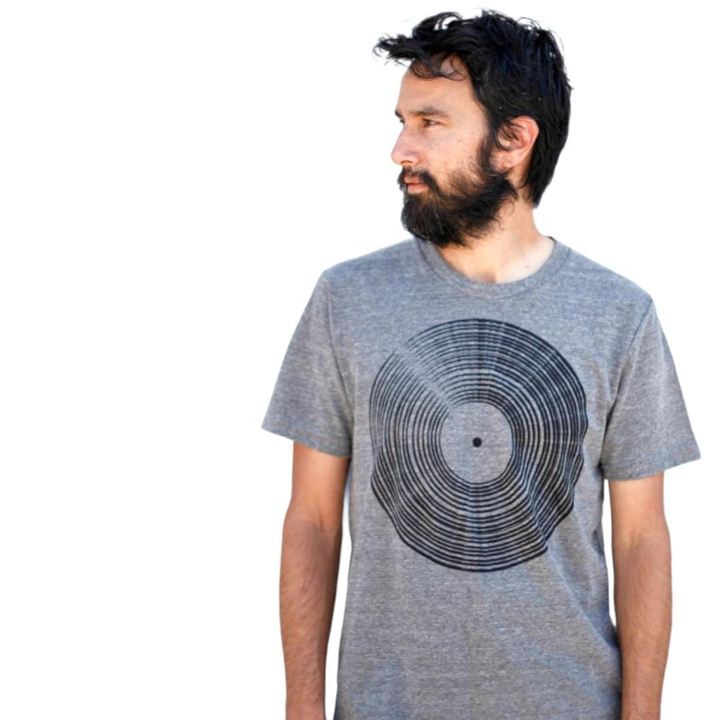 Crew Neck - Heather Gray Vinyl Record LP (S - 2X) by Blackbird Supply Co.