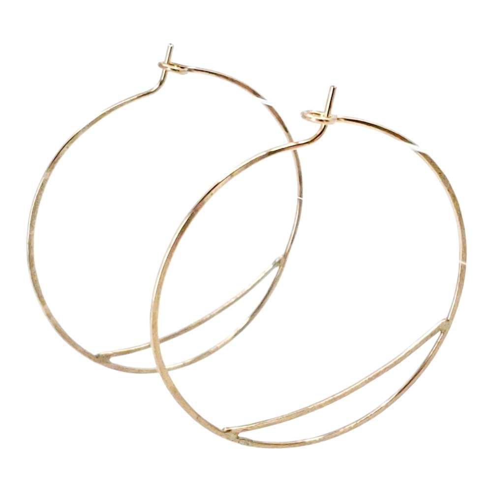 Earrings - Medium Bridge Hoops (Gold Fill) by Verso