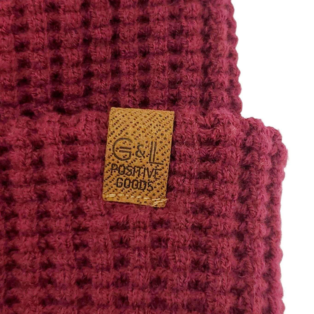 Adult Hat -  Kayo Beanie (Garnet) by G & L Positive Goods