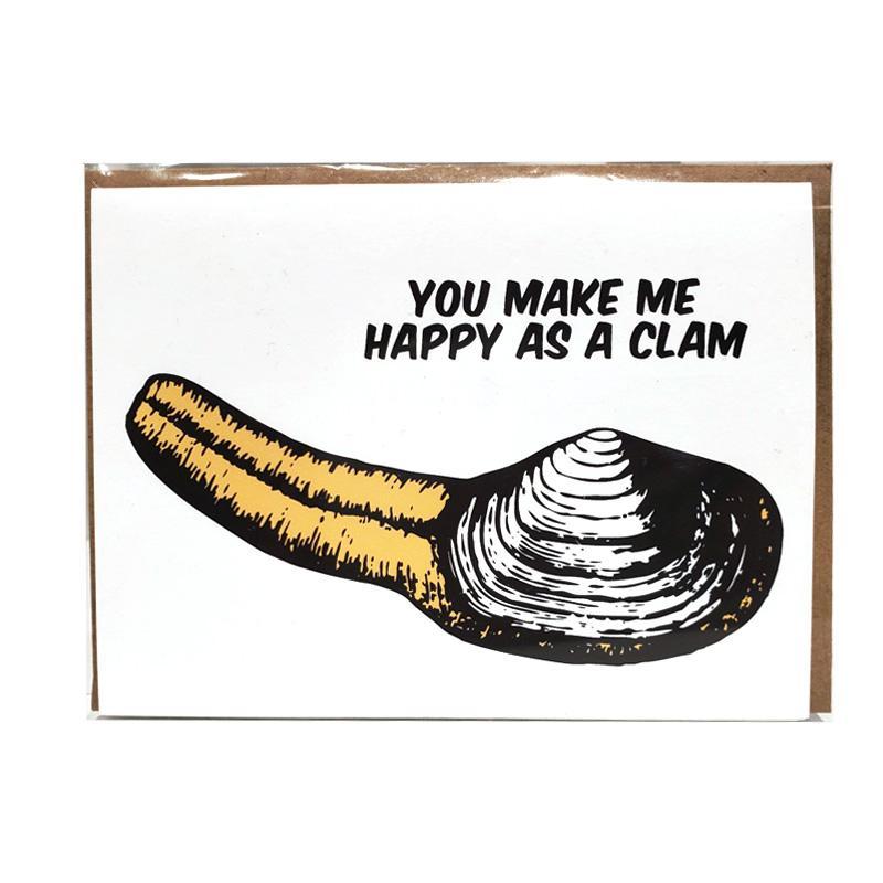 Card - Anniversary - You Make Me Happy As A Clam by Orange Twist