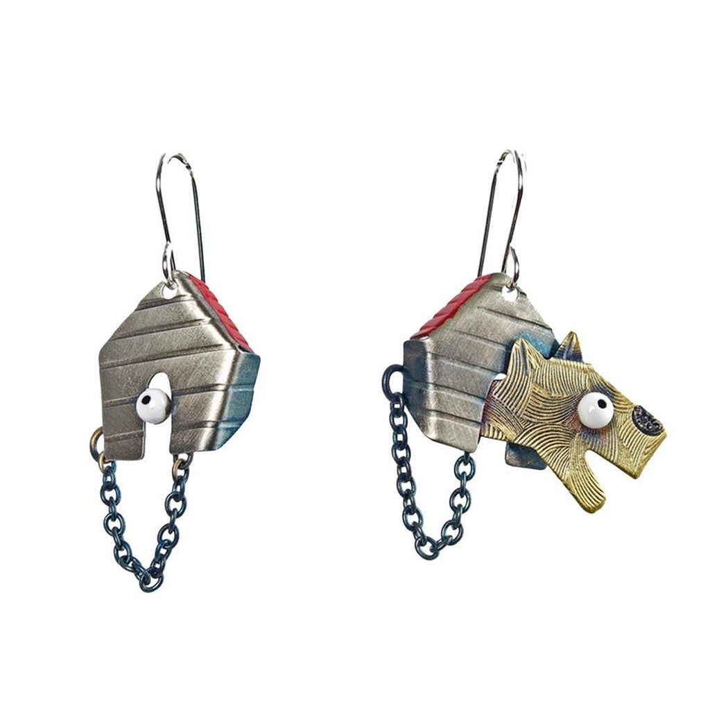 Earrings - Watchdog (Dog House) by Chickenscratch