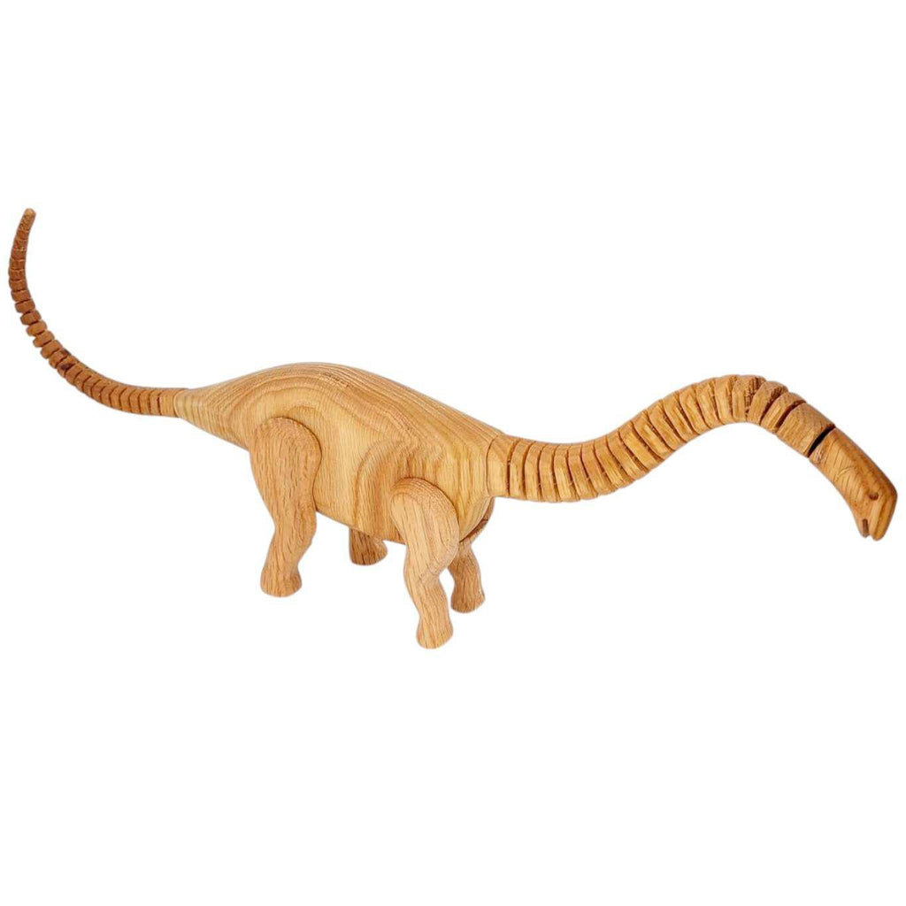 Wood Toy - Apatosaurus Dinosaur with Magnetic Joints by The Serious Toy Company