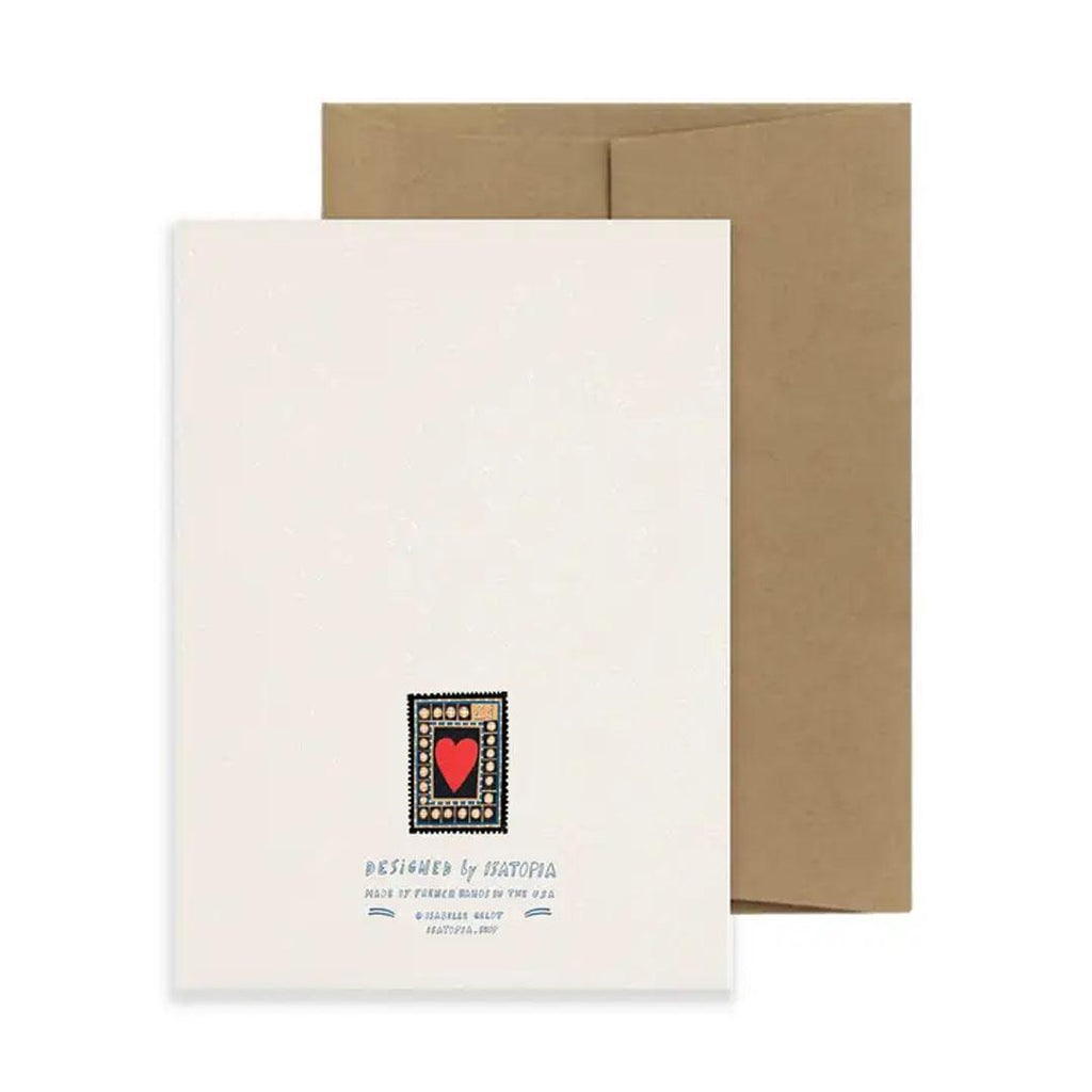 Card - Love & Friends - Vintage-Style Heart Stamp by Isatopia