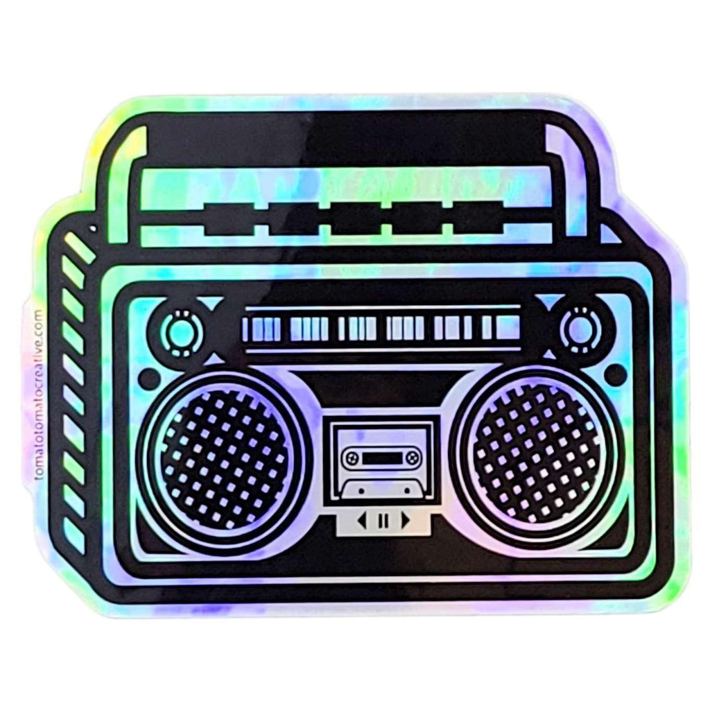 Sticker Vinyl -  Holographic Boombox by Tomato Tomato Creative