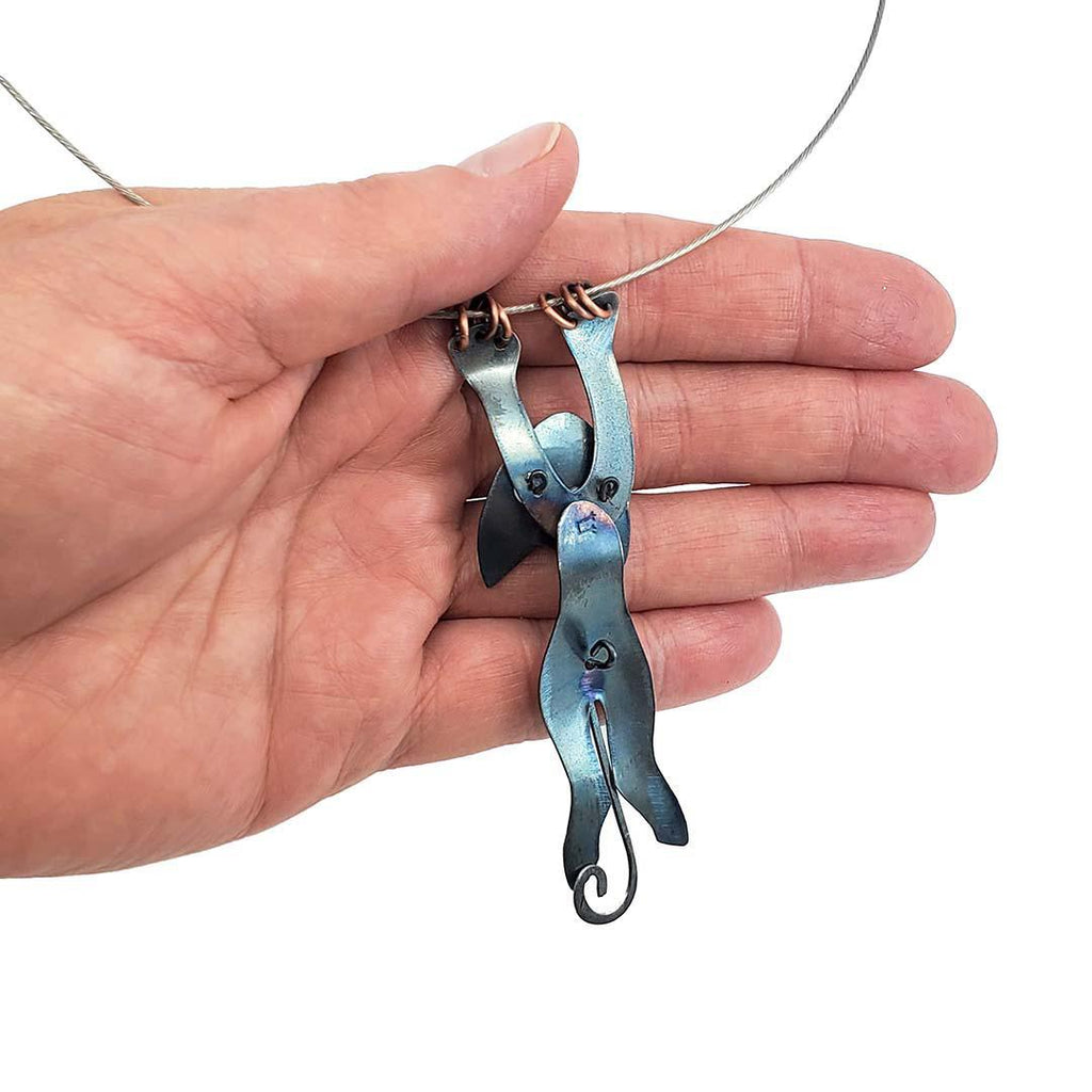 Necklace - Hang in There Cat by Chickenscratch