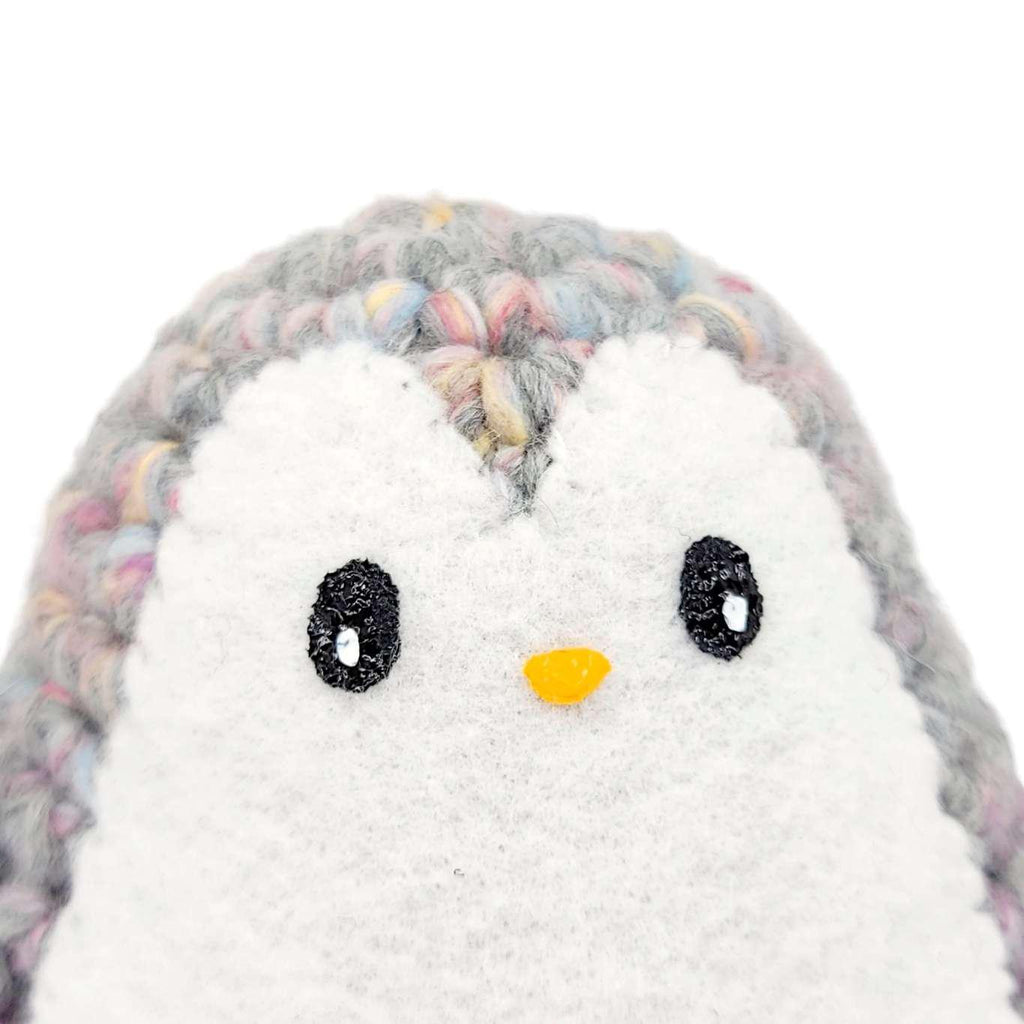 Plush Toy - Extra Large Penguin (Pink Gray with Bright Pink Heart) by Moyo Workshop