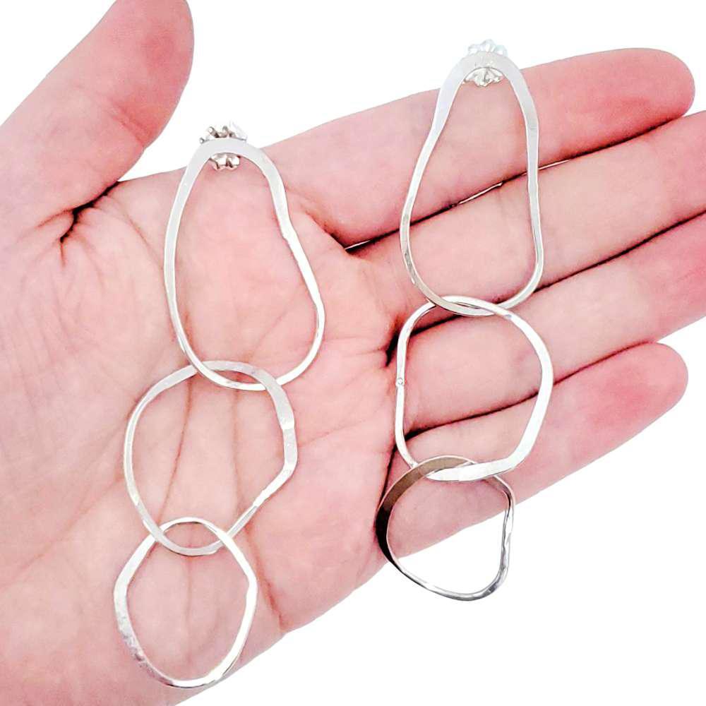 Earrings - Medium Riverstone (Sterling Silver) by Verso