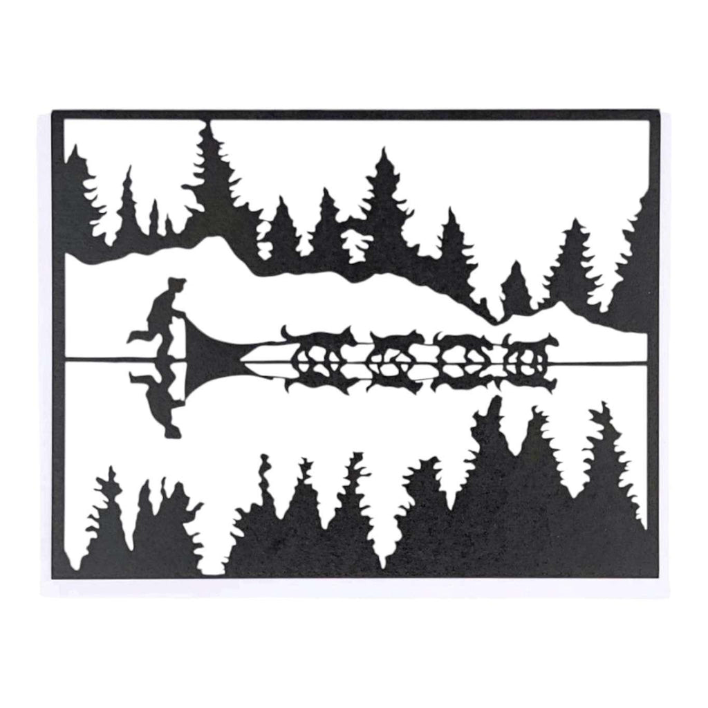 Card - Holiday - Sled Dogs by Squirrel Tacos Papercuts