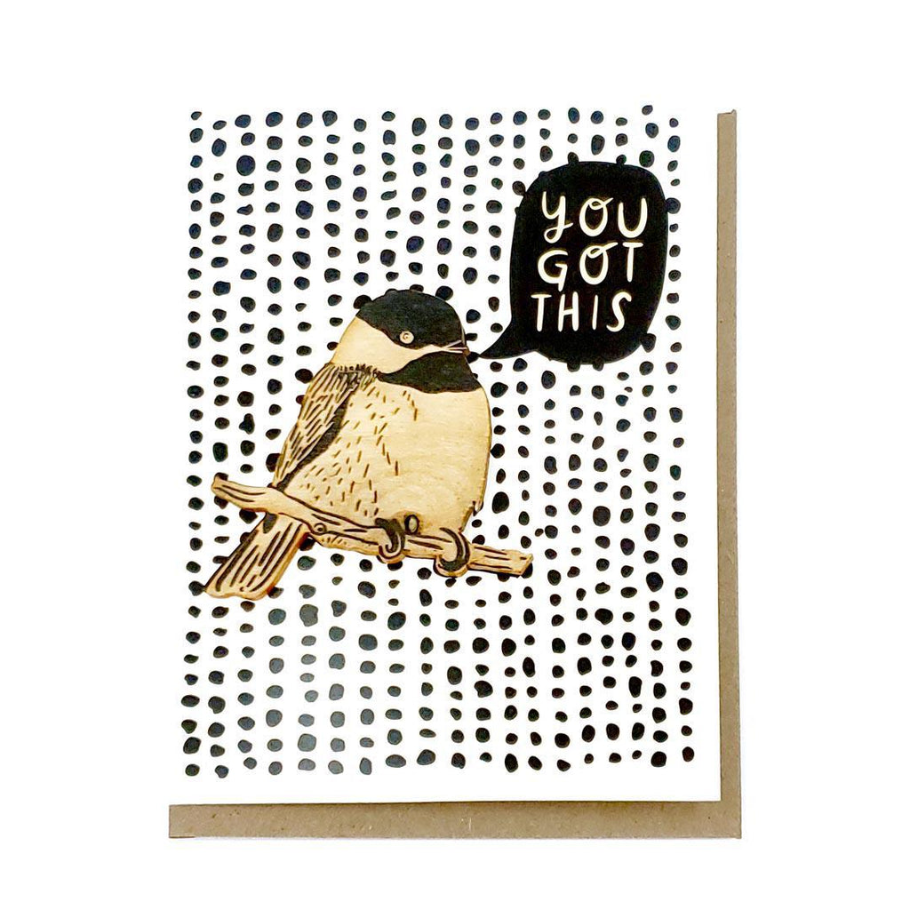 Magnet Card - You Got This Chickadee Magnet Card by SnowMade