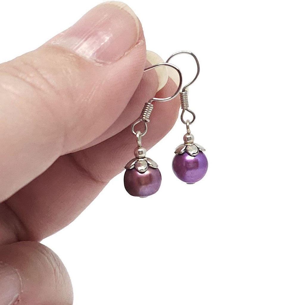 Earrings - Short berry FW pearls Silver plate by Tiny Aloha