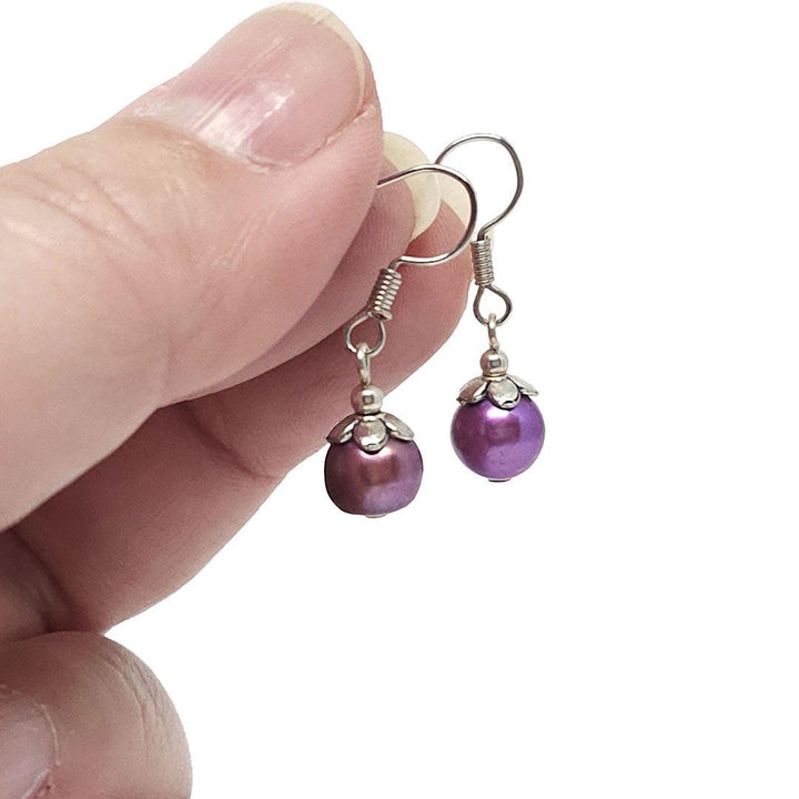 Earrings - Short berry FW pearls Silver plate by Tiny Aloha