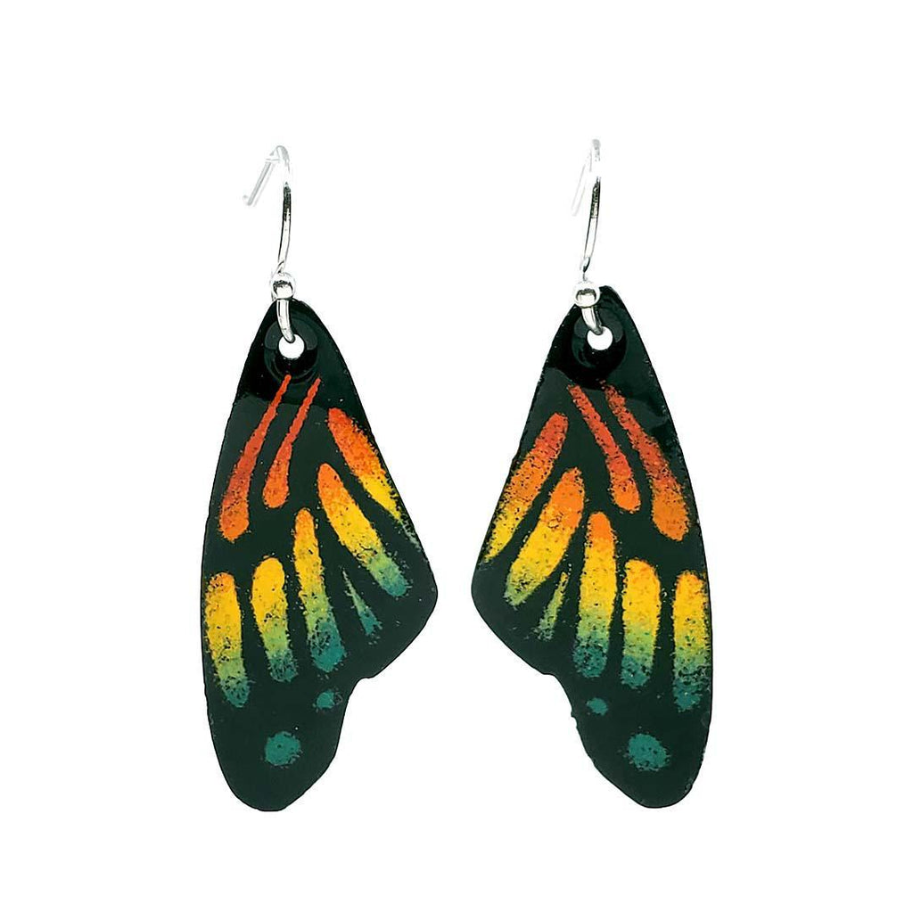 Earrings - Butterfly Wings  (Rainbow) by Magpie Mouse Studios