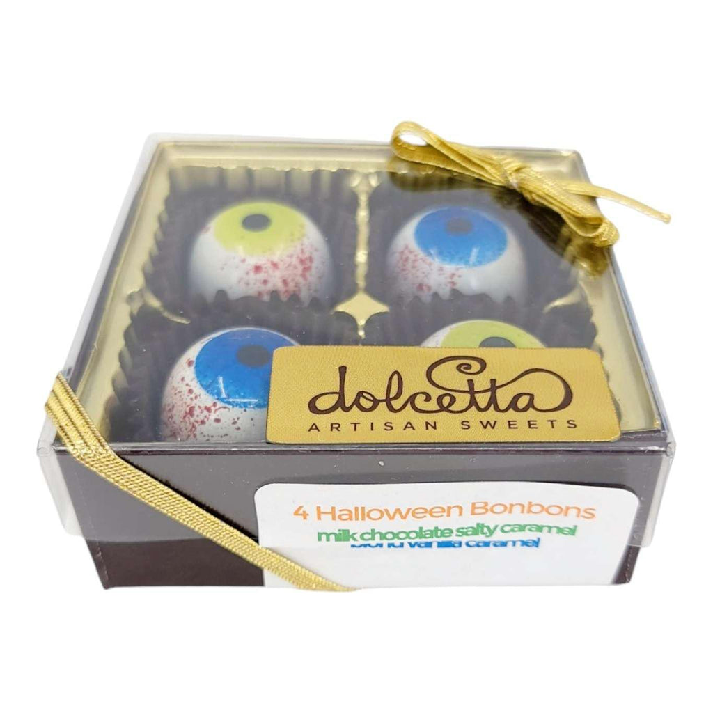 Chocolate Bonbons - 4 Piece Halloween Assortment by Dolcetta Artisan Sweets