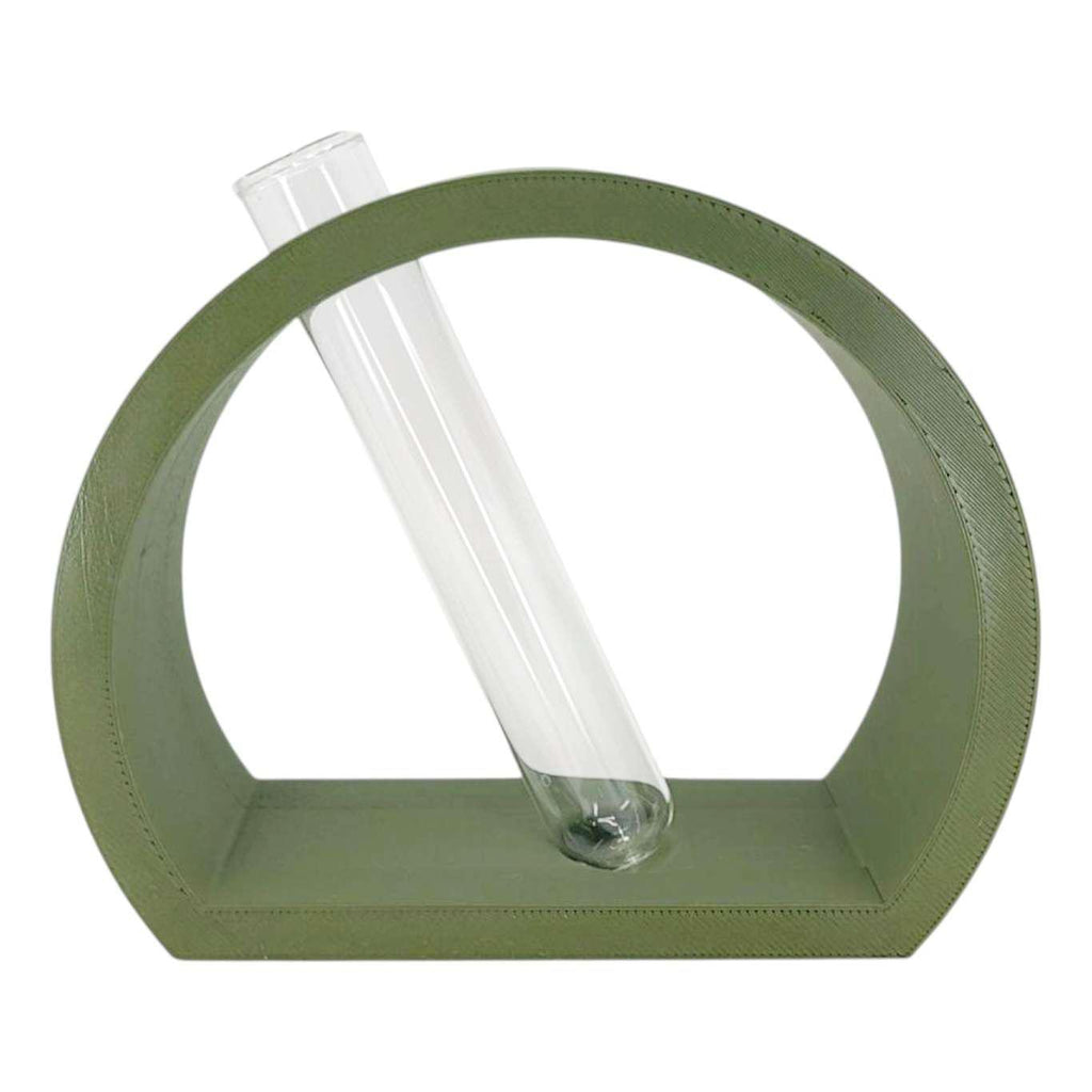 Vase - Half Moon Propagation Station (Green) by Rosebud Homegoods