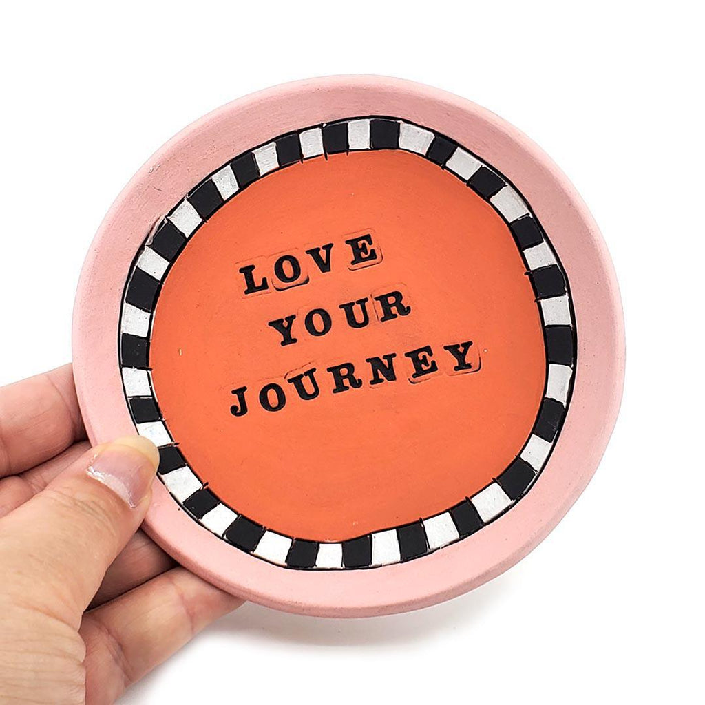 Ring Dish - 5in - Love Your Journey (Assorted Colors) by Leslie Jenner Handmade