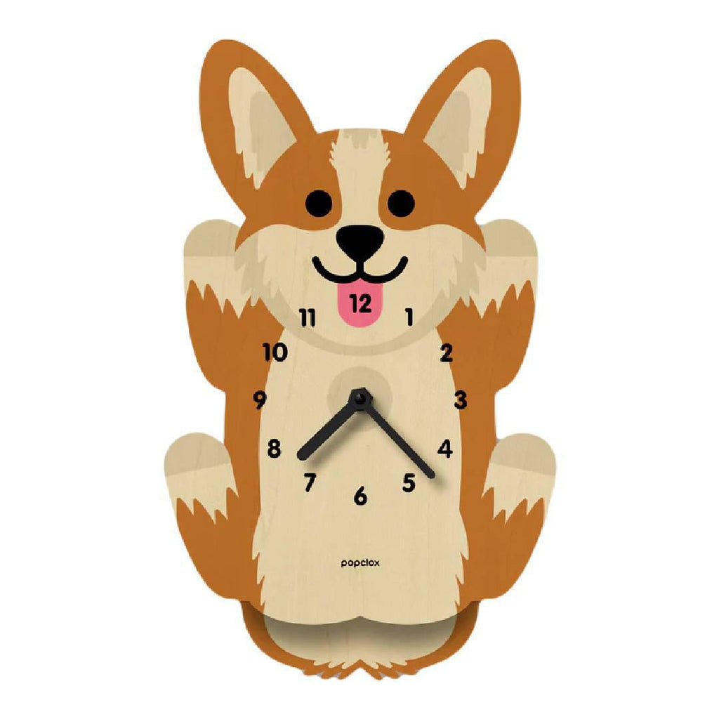 Wood Clock - Corgi Pendulum by Popclox