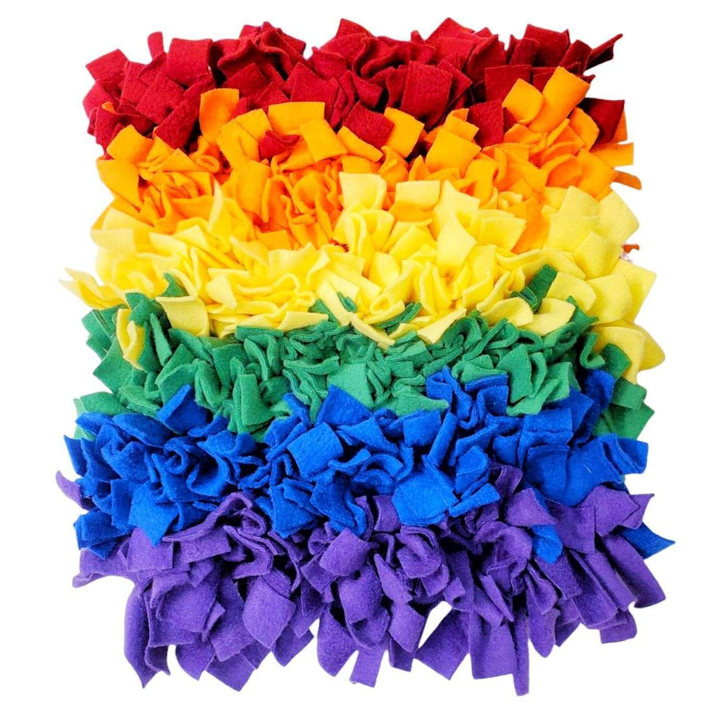 Pet Toy - 14x15.5 - Large Snuffle Mat (Rainbow) by Pets Pizzazz