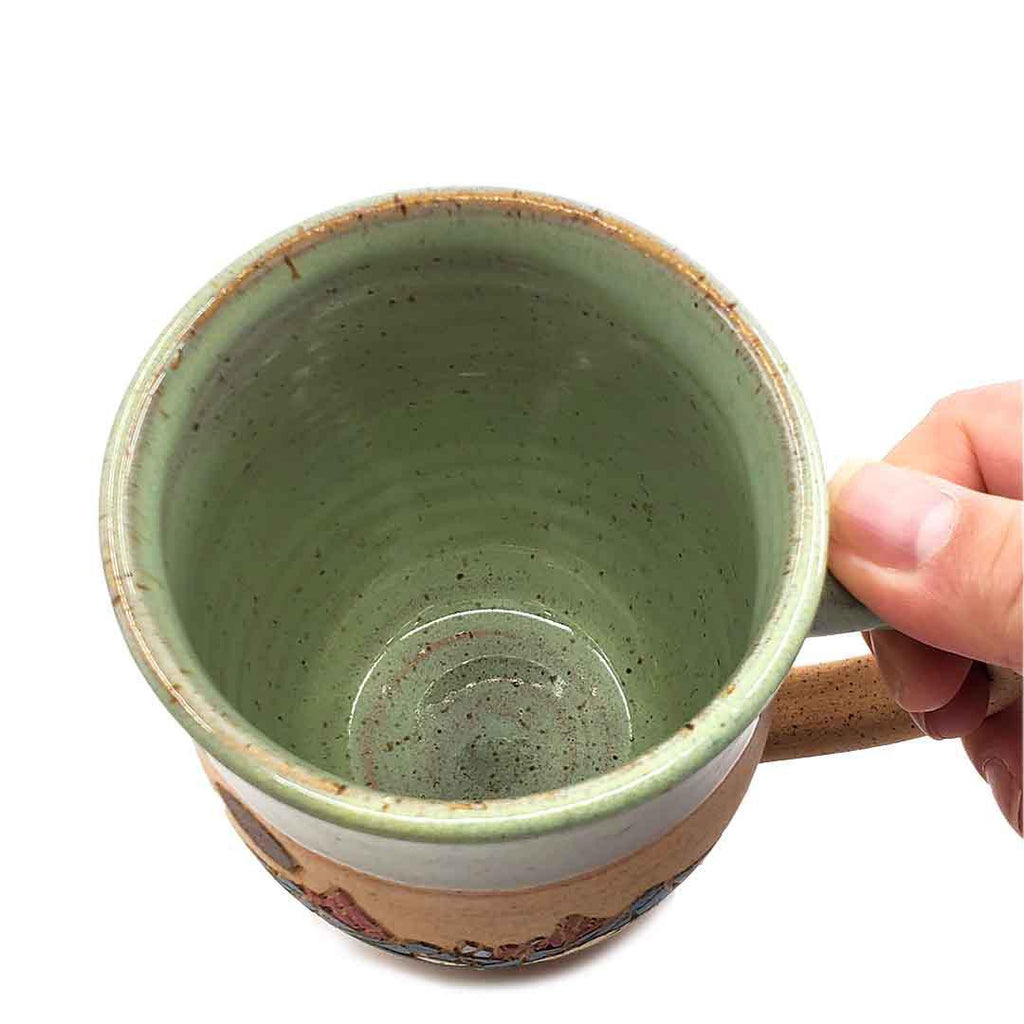 (20% Off) Mug - 16oz - Mountain Mug - Seafoam Evening by Forest Jeannie Pottery