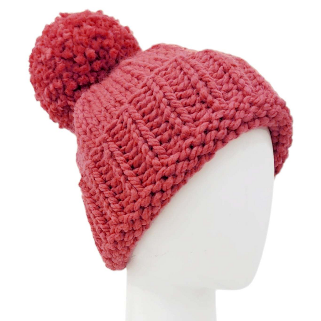 Adult Hat - The Basic Beanie (Raspberry) by Charlie & Luna Co.