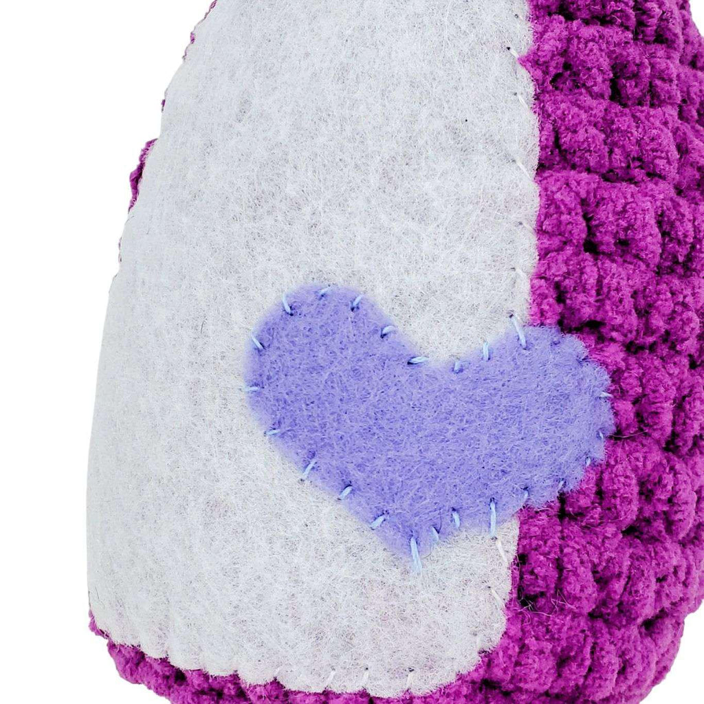 Plush Toy - Medium Penguin (Purple with Purple Heart) by Moyo Workshop