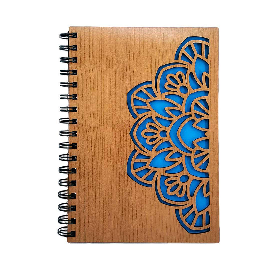 Journal - Mandala Cutout Wood Cover with Lined Pages by Bumble and Birch