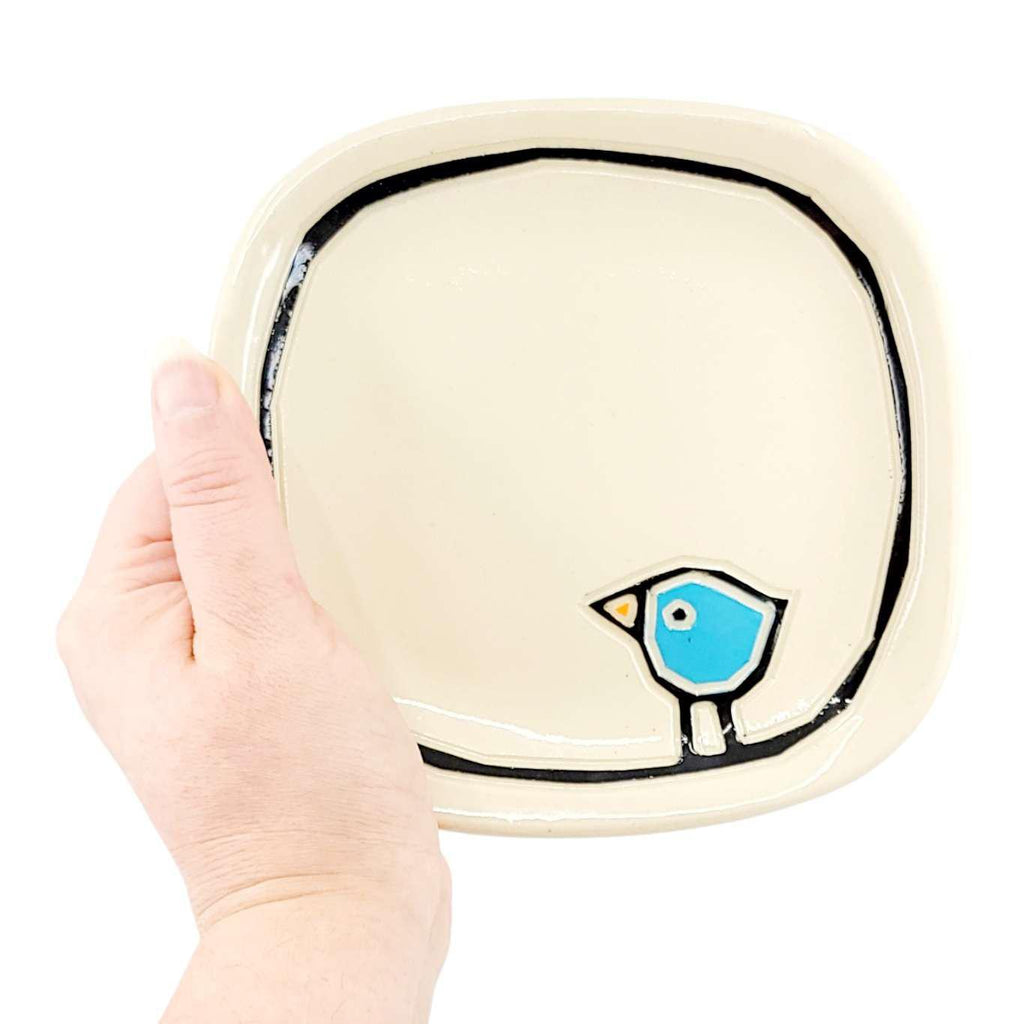 Small Plate - Blue Bird Dish by Susan Stone Design