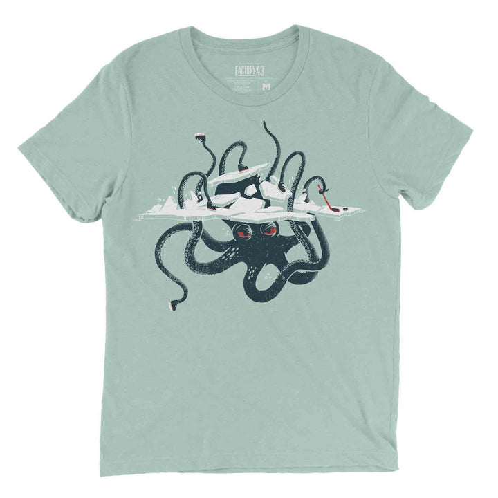 Adult Crew Neck - Ice Monster Dusty Blue Tee (XS - 3XL) by Factory 43