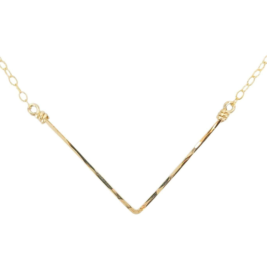 Necklace - Chevron (14k Yellow Gold Fill) by Foamy Wader