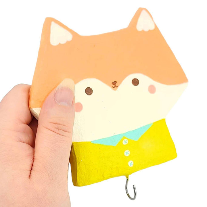 Wall Hook - Paper Mache Fox by Chet and Dot