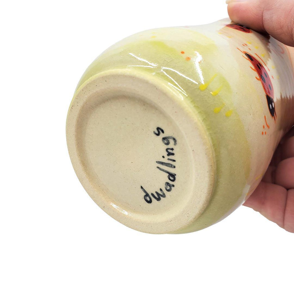 Tall Tumbler - 12 oz - Little Red Ladybugs by Dwadlings