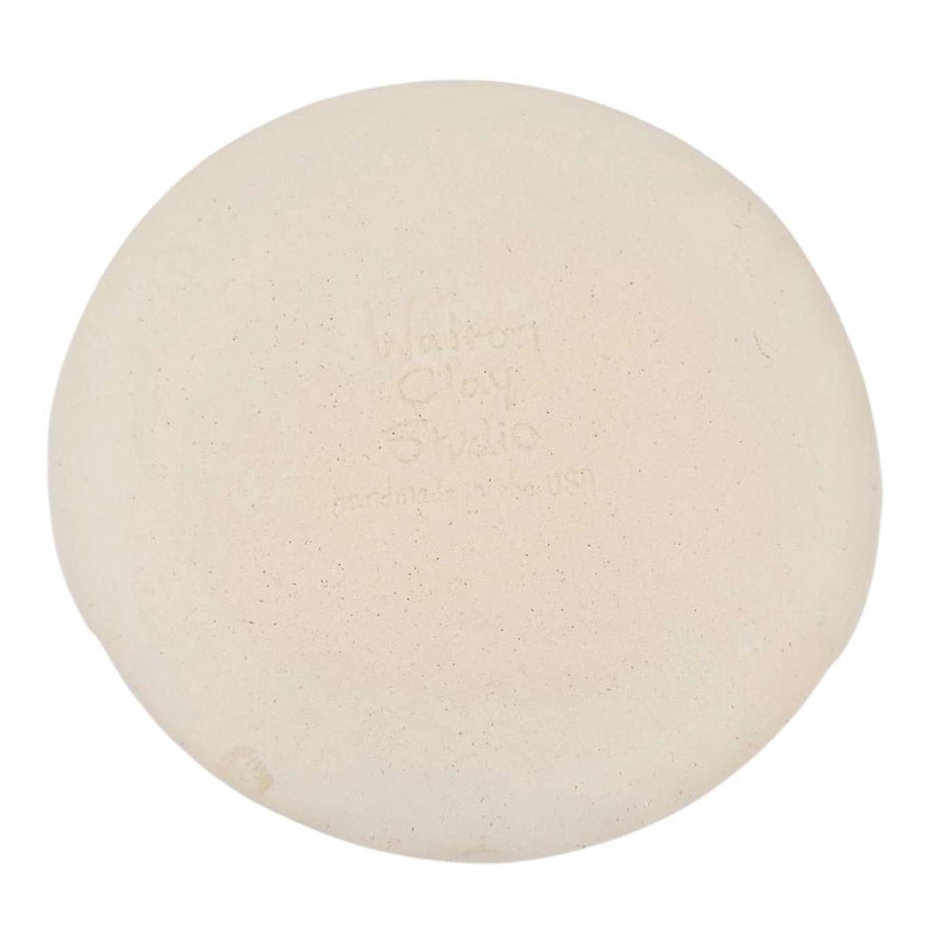 Ring Dish -  3 1/2 in - Pressed Lilies Round Pottery Dish by Walton Clay Studio