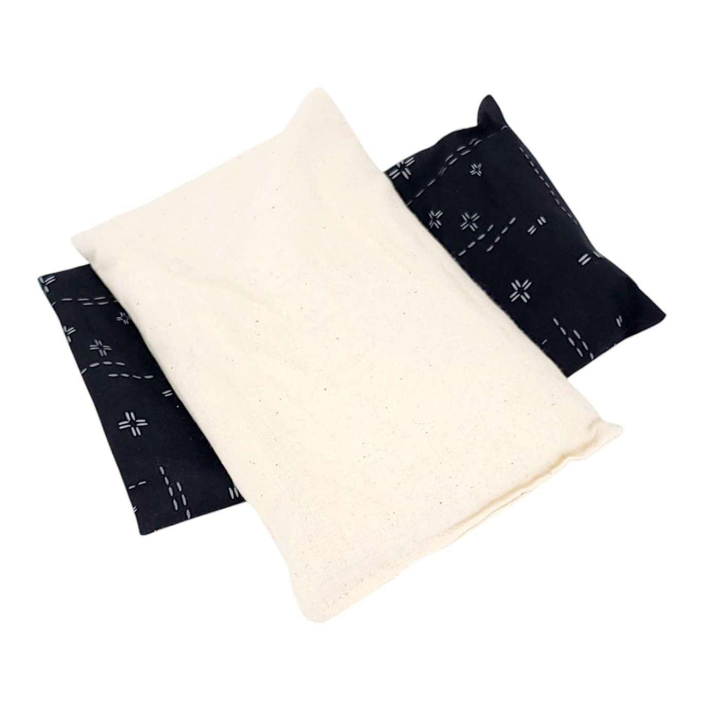 Eye Pillow - Deco Stitch Coal (Scent Free) by Two Birds Eco Shop