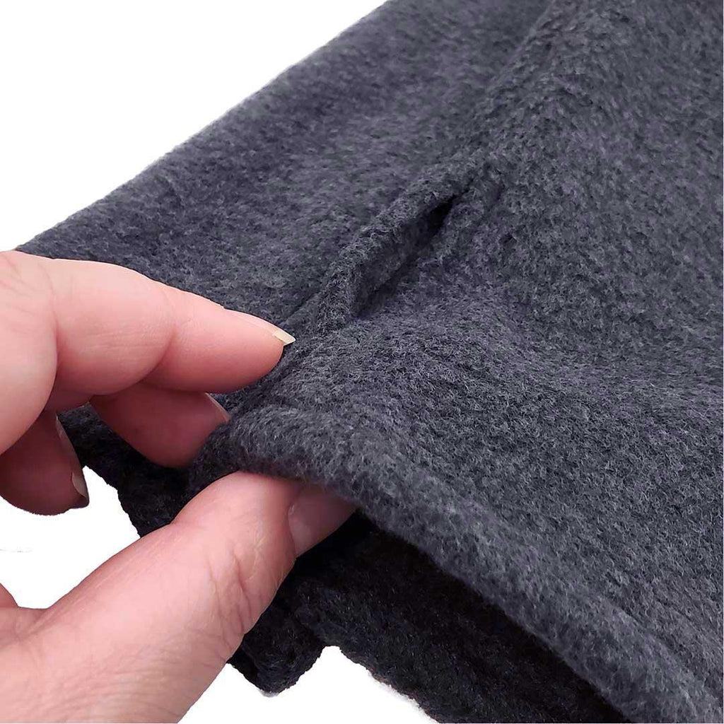 Gloves - Fleece Handwarmers in Solid Charcoal Gray by Dana Herbert