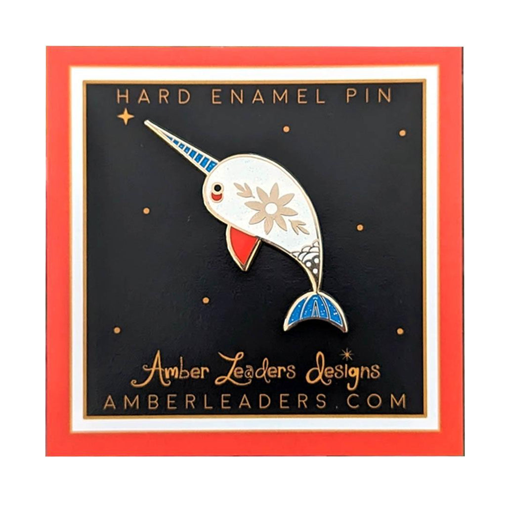 Enamel Pin - Narwhal by Amber Leaders Designs