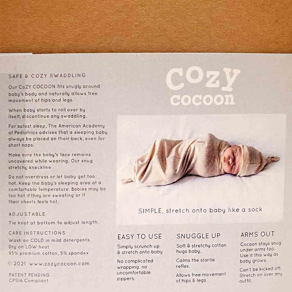 (30% Off) Organic Swaddling Set - Pacific Blue Swaddling Set by Cozy Cocoon