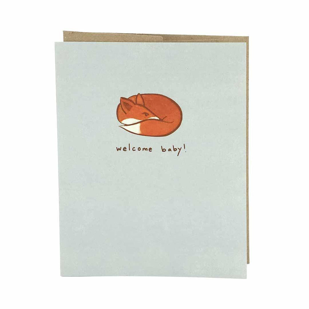 Card - Baby - Welcome Baby Fox by Orange Twist