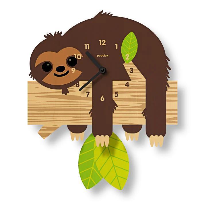 Wood Clock - Sloth Pendulum by Popclox