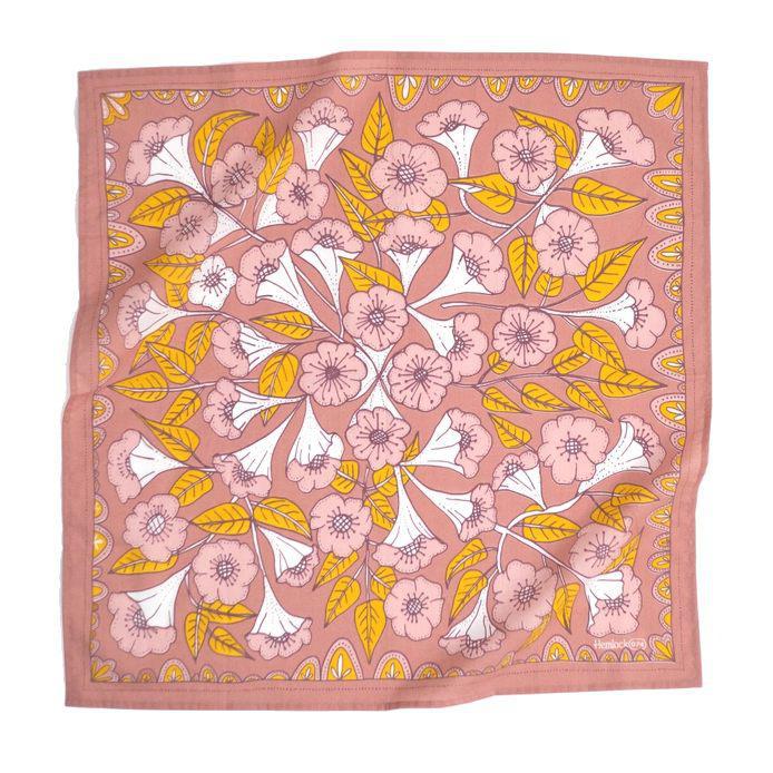 Bandana - Evangeline (Dusty Rose Floral) by Handker Bandanas